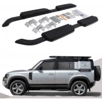 VPLEP0392B - Бічні підніжки чорні з чорним кантом для Land Rover Defender 110/130 L663 2020+