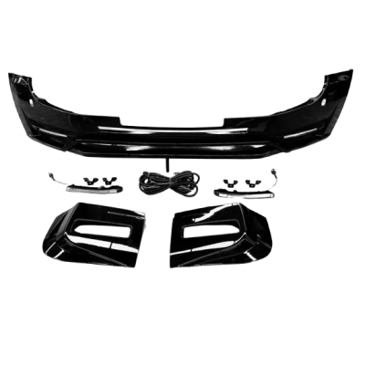 Комплект нижнього переднього бампера з LED DRL Land Rover Defender L663 2020+ — Gloss Black