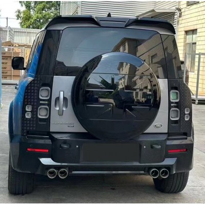 DA2893 - Накладка чохол на заднє (запасне) колесо Land Rover Defender L366 2020+, глянцево-чорна кришка для запаски Дефендер 110 DA2893 - Накладка чохол на заднє (запасне) колесо Land Rover Defender L366 2020+, глянцево-чорна кришка для запаски Дефендер 110
