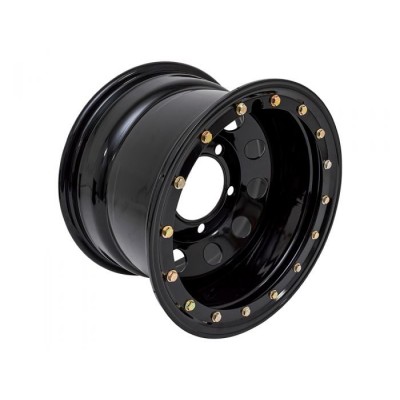 DA3238 - Імітація колеса Beadlock для Land Rover Defender і Discovery 1 - 16 x 10 - Чорний глянець