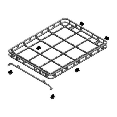 DA4723 - EXPLORER ROOF RACK - Full Luggage Rail - Roll Cage Mount - Defender 90 Full Length - Defender 110 3/4 Length