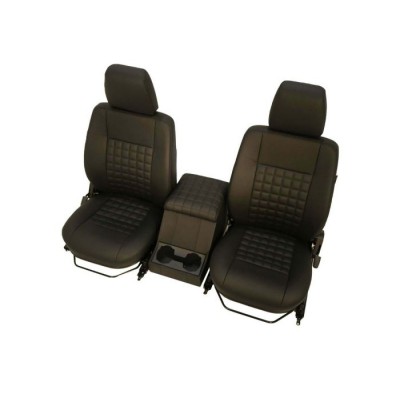EXT338-3 - Cool n Vintage Package in Black Leather for Land Rover Defender by Exmoor Trim