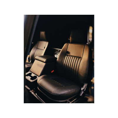 EXT338-CFBVH - пара класичних сидінь з підігрівом для Land Rover Defender із чорного вінілу Flute від Exmoor Trim