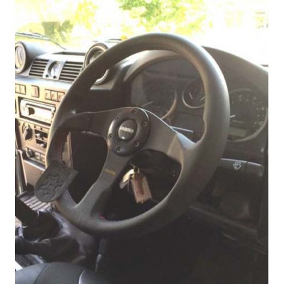 M11110335211L - Кермо Momo Tuner для Land Rover Defender - Чорна шкіра - Діаметр 350 мм