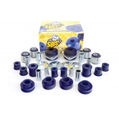 KIT0043BDJK - Поліуретановий автомобільний набір Super Pro для Defender - Змінені колеса для автомобілів з ліфтом - Підходить для 1983-1993 років - Panhard, передні та задні радіусні важелі та втулки рами A