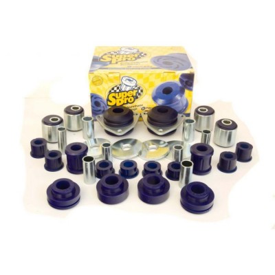 KIT0043CDJK - Поліуретановий автомобільний набір Super Pro для Defender - Змінені колеса для автомобілів з підйомником - Підходить з 2002-2009 рр. - Panhard, передні та задні радіусні важелі та втулки рами