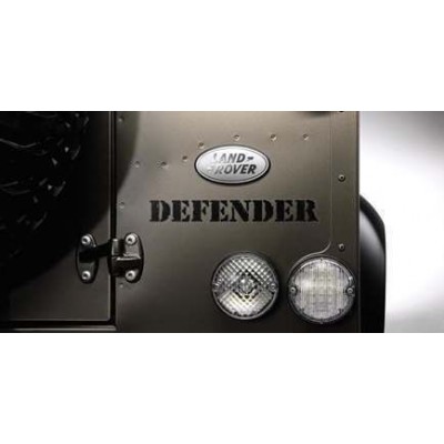 LR024182 - Genuine Land Rover Defender Tailgate Badge - As Fitted to Defender RAW Special Edition in Brunel