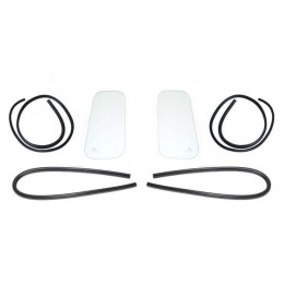 LRC1406 - Defender Rear Quarter Glass Kit - For Small Windows Either Side of the Rear End Door - 4mm - Kit of Two Windows and All Seals LRC1406 - Defender Rear Quarter Glass Kit - For Small Windows Either Side of the Rear End Door - 4mm - Kit of Two Windows and All Seals