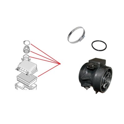 LRC2768 - TD5 Mass Air Flow Sensor Kit with Clip and Seal - For Land Rover Discovery 2 and Defender TD5 Engine