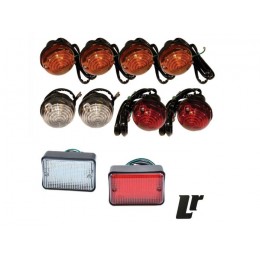LRC2775 - Комплект ліхтарів Defender до 1994 р та Land Rover Series з LED заднім ходом і протитуманним ліхтарем — 10 шт.