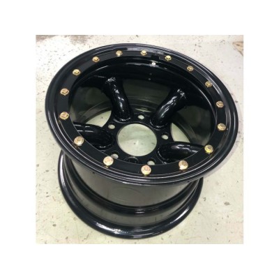 LRC5065 - Сталеві диски Defender Black Challenger - 15 x 10 (- 32 Off Set) - З імітацією замка Bead - Доступні комплекти з чотирьох і п'яти (В НАЯВНОСТІ)