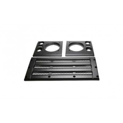 LRC6025 - Передня решітка Defender XS і рамки передніх фар у чорному сатиновому кольорі Стандартна решітка - підходить для всіх Defender з 1983 по 2016 рр.