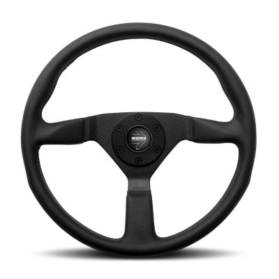 VMONTECBLK38R - Чорне шкіряне кермо Momo Montecarlo 380 мм