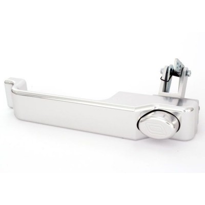 ORP17 - АЛЮМІНІЄВА ЗОВНІШНЯ ДВЕРНА РУЧКА DEFENDER Сріблястого кольору OPTIMILL - ЛІВА РУКА - ПОСТАЧАЄТЬСЯ ПУСТИМ ДЛЯ ЗАДНІХ БІЧНИХ ДВЕРЕЙ АБО ПЕРЕДНІХ З ЦЕНТРАЛЬНИМ ЗАМКОМ