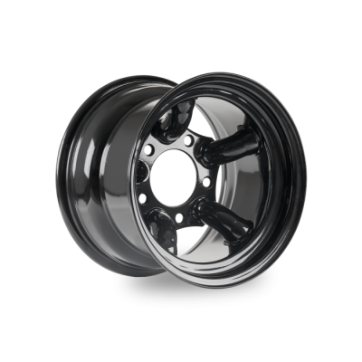 S15516532CHASTE - 5-спицевий сталевий диск Challenger 15" x 10" ET-32 чорний - Land Rover Defender, Discovery 1 і Range Rover Classic