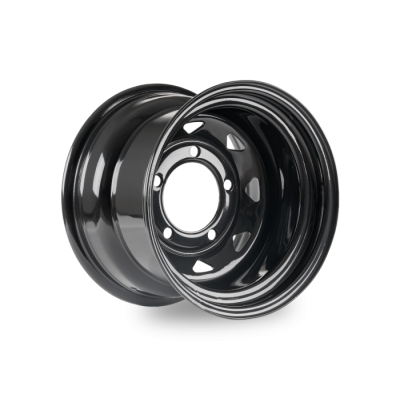 S155165BLK8SP32 - 8-спицевий сталевий диск 15" x 10" ET-32 чорний - Defender, Range Rover Classic і Discovery