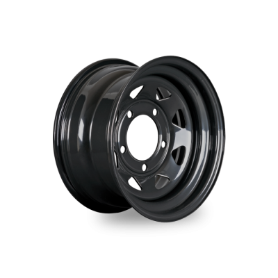 S16516500TGBLK8SPK - 8-спицевий сталевий диск 16" x 8" ET0 чорний - Defender, Range Rover Classic і Discovery