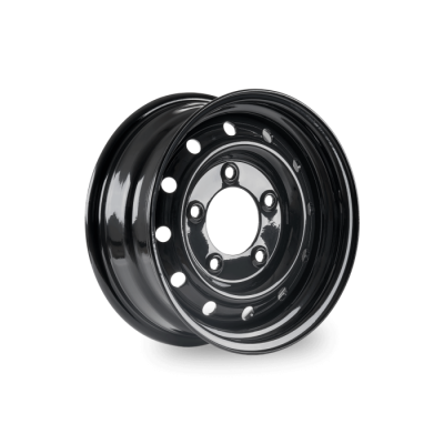 S16516520HDUTBLK - Wolf Style Steel Wheel 16" x 6.5" ET20 Black - Defender, Range Rover Classic and Discovery