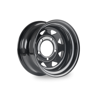 S165165BLK8SP35 - 8-спицевий сталевий диск 16" x 8" ET-35 чорний - Defender, Range Rover Classic і Discovery