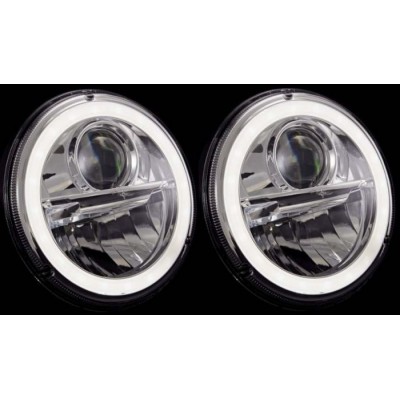 S7096LED - Світлодіодна фара Wipac Defender з кільцем Halo - пара з праворуч - для всіх Defender, серії LR і Range Rover Classic
