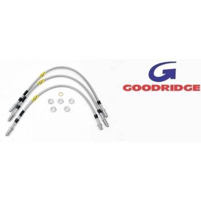 TF642GD - Комплект гальмівних шлангів Goodridge Defender - Нержавіюча сталь і плетені - Plus 2" Lift Defender 110 / 130 - Підходить до 1998 року