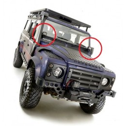 TF7220 - Uchwyty montażowe oświetlenia punktowego Terrafirma do Land Rover Defender - W zestawie - Pasuje do zawiasów szyby przedniej