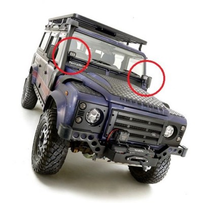 TF7220 - Кронштейни для кріплення точкового світла Terrafirma для Land Rover Defender - Поставляється як пара - Підходить до петель лобового скла