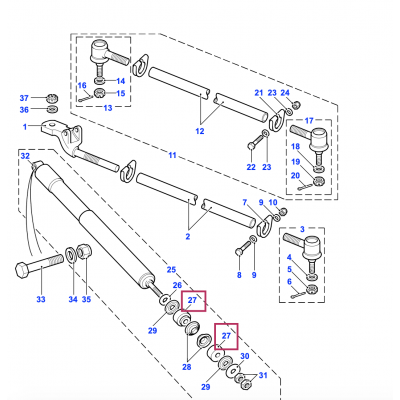 7G - Втулка демпфера керма для Land Rover Defender - 90 & 110 1987-2016