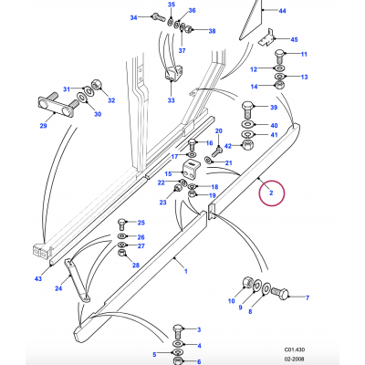 ALR9812 - Порог Land-rover DEFENDER 2007 - 2016 (L316)